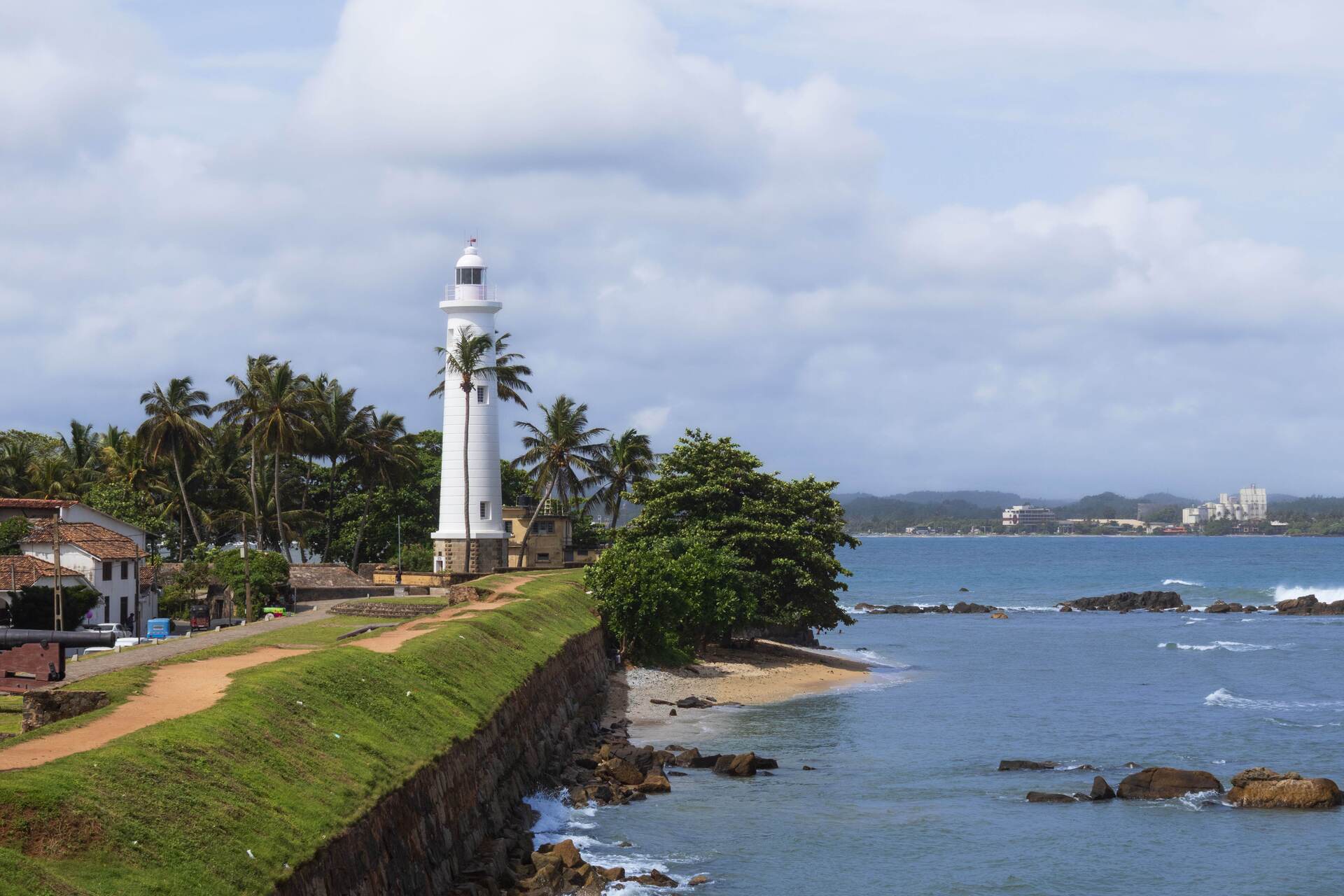 Galle Fort lighthouse on the south coast of Sri Lanka